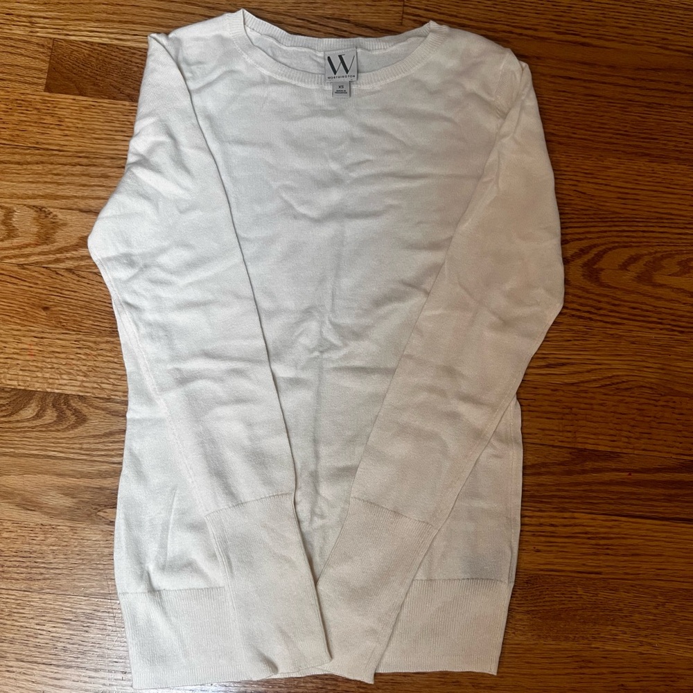 Worthington XS Cream Knit Top